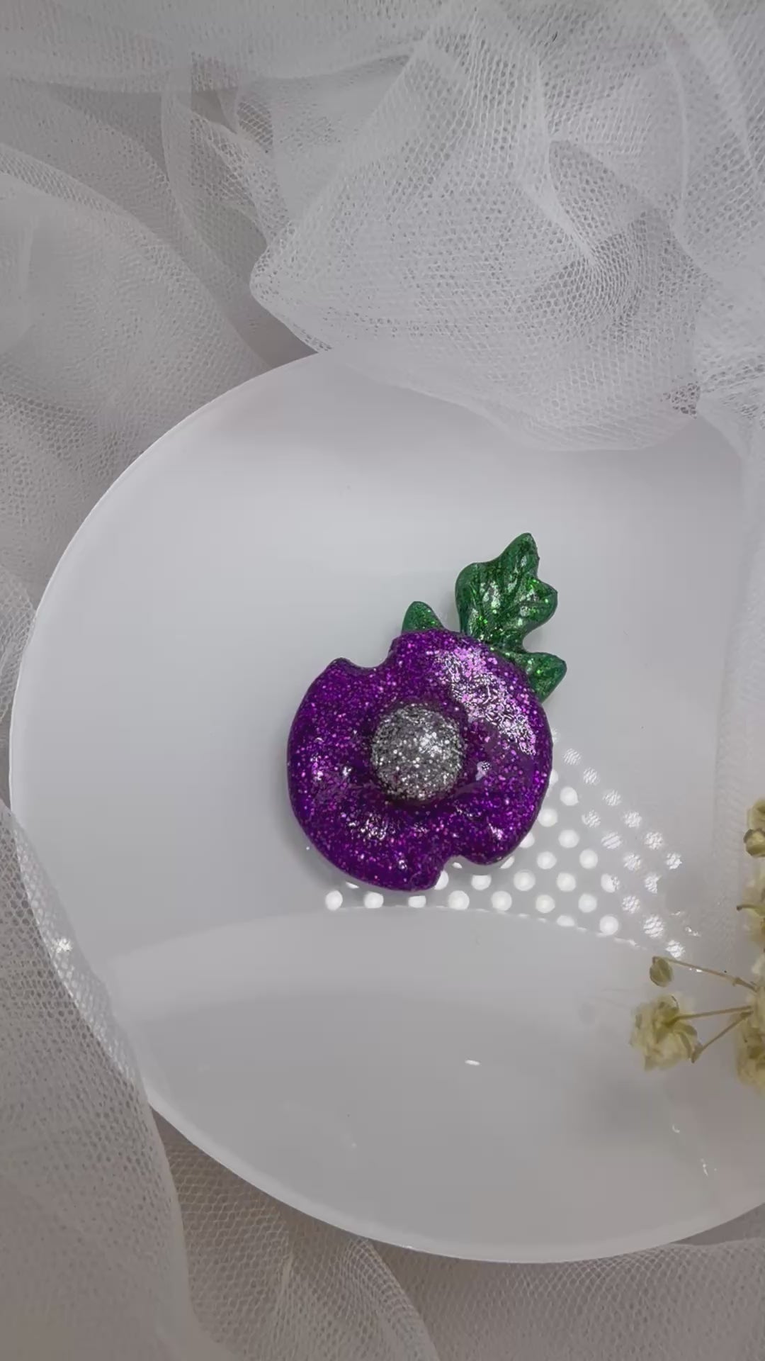 Glitter Purple Poppy (Animals who served)